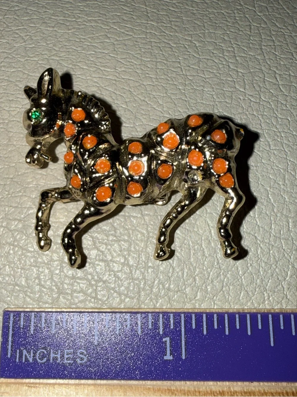 as is - Gold-Tone Zebra Brooch